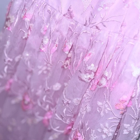 JessaKae Lavender Sequin Embroidered Dress - Picture 7 of 8